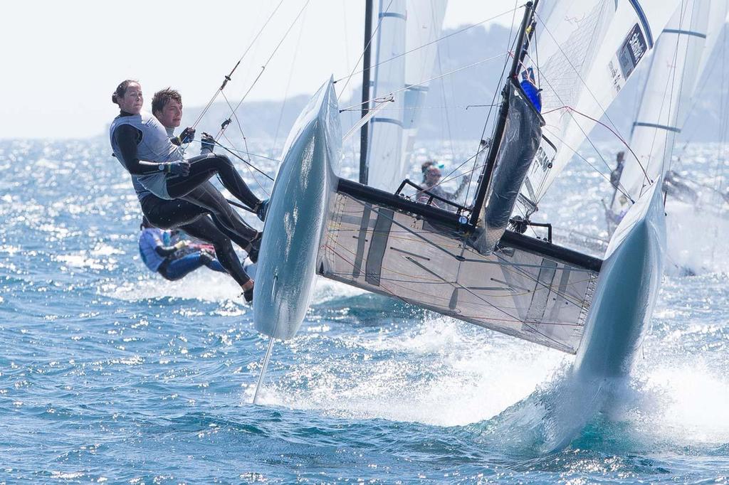 ISAF Sailing World Cup Hyeres 2013 - Nacra 17 © Thom Touw http://www.thomtouw.com